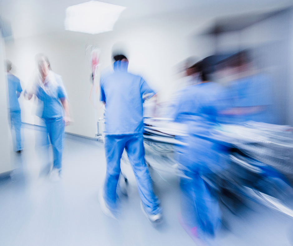 Nurses and patient in emergency department